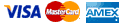We accept VISA, Mastercard, and AMEX