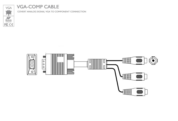 Vga To Component Cable  Vga
